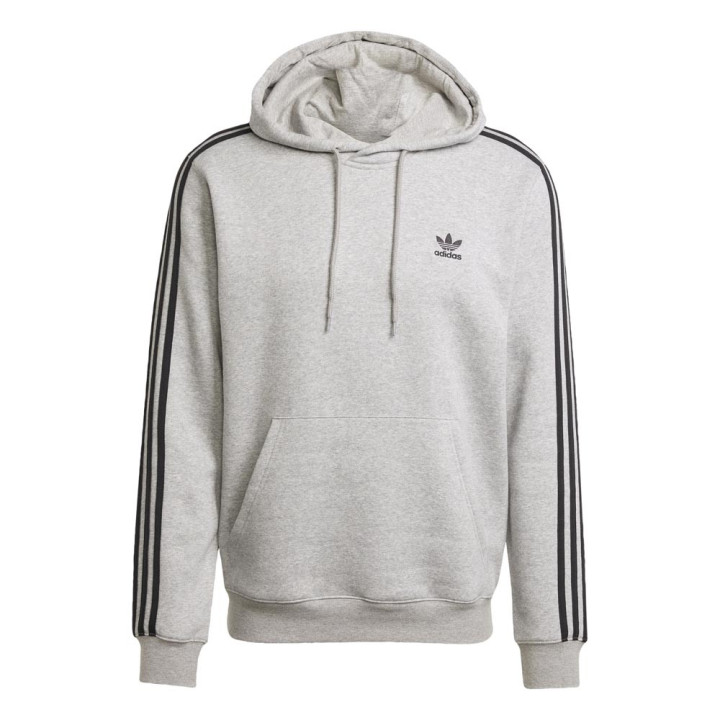 ADIDAS Originals 3-Stripes Felpa Con Cappuccio Grigio Uomo