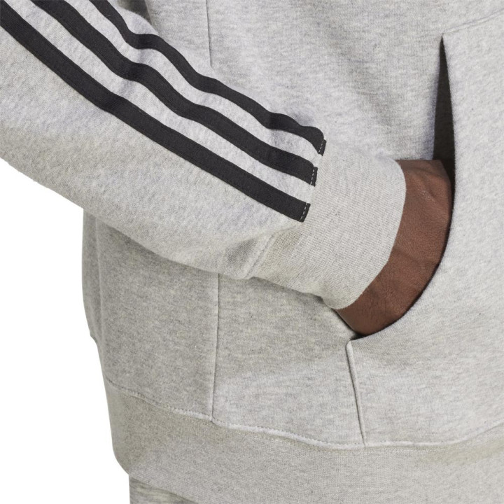ADIDAS Originals 3-Stripes Felpa Con Cappuccio Grigio Uomo