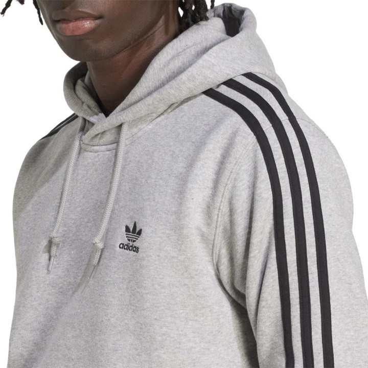 ADIDAS Originals 3-Stripes Felpa Con Cappuccio Grigio Uomo