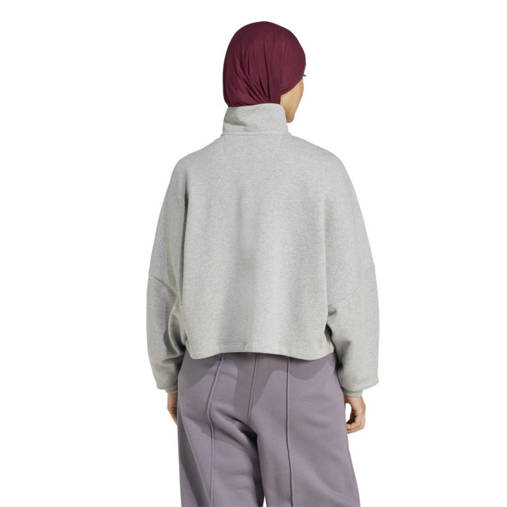 ADIDAS Originals Ess Felpa Con Cerniera Grigio Donna
