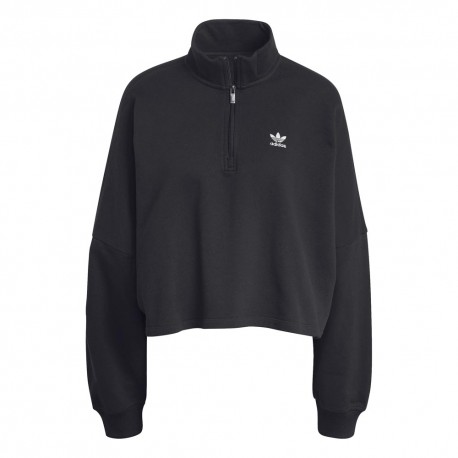 ADIDAS Originals Ess Felpa Con Cerniera Nero Donna