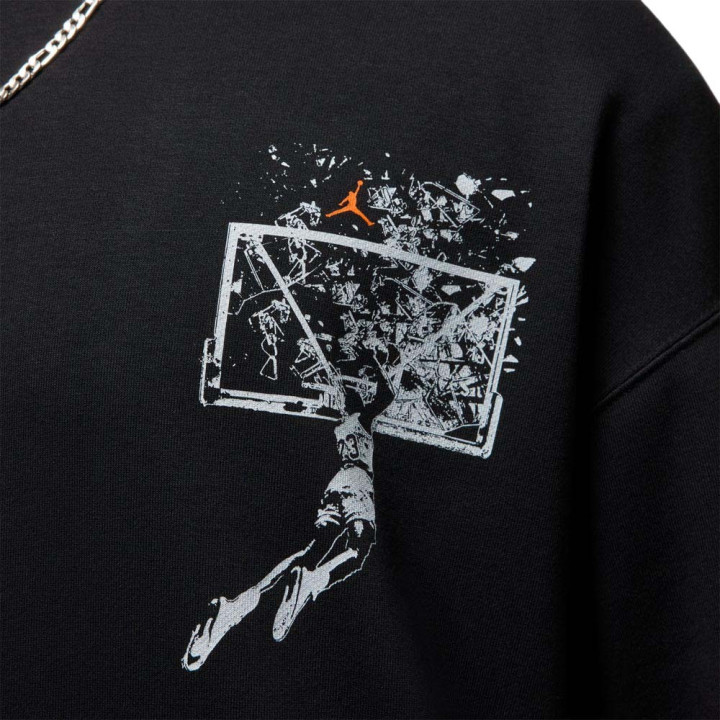 Nike Jordan Brooklyn Felpa Con Cappuccio Nero Uomo