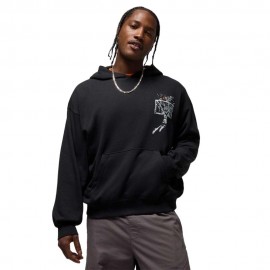 Nike Jordan Brooklyn Felpa Con Cappuccio Nero Uomo