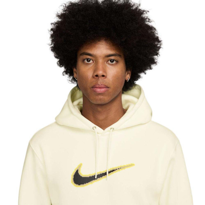 Nike Sportswear Club Felpa Con Cappuccio Varsity Bianco Uomo