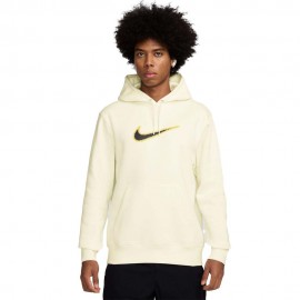 Sportswear Club Felpa Con Cappuccio Varsity bianco