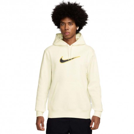 Nike Sportswear Club Felpa Con Cappuccio Varsity Bianco Uomo