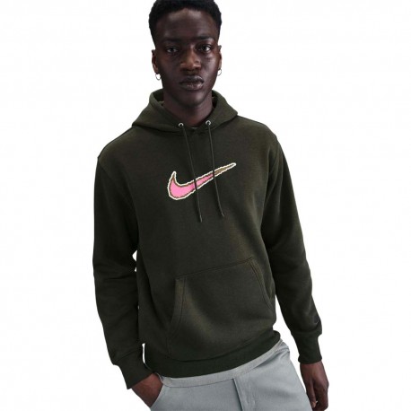 Nike Sportswear Club Felpa Con Cappuccio Varsity Nero Uomo