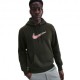 Nike Sportswear Club Felpa Con Cappuccio Varsity Nero Uomo