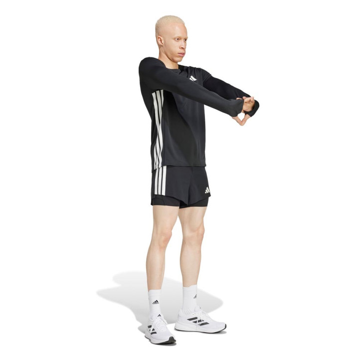 ADIDAS Pantaloncini Running Adizero 2In1 Nero Uomo