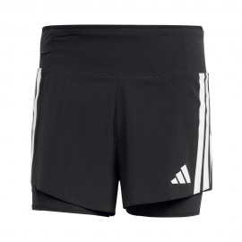 ADIDAS Pantaloncini Running Adizero 2In1 Nero Uomo