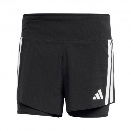 ADIDAS Pantaloncini Running Adizero 2In1 Nero Uomo