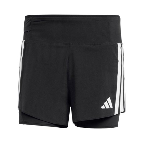 ADIDAS Pantaloncini Running Adizero 2In1 Nero Uomo