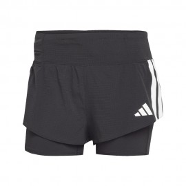 ADIDAS Pantaloncini Running Adizero 2In1 Nero Donna