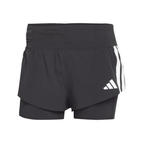 Adidas Pantaloncini Running Adizero 2In1 Nero Donna Acquista