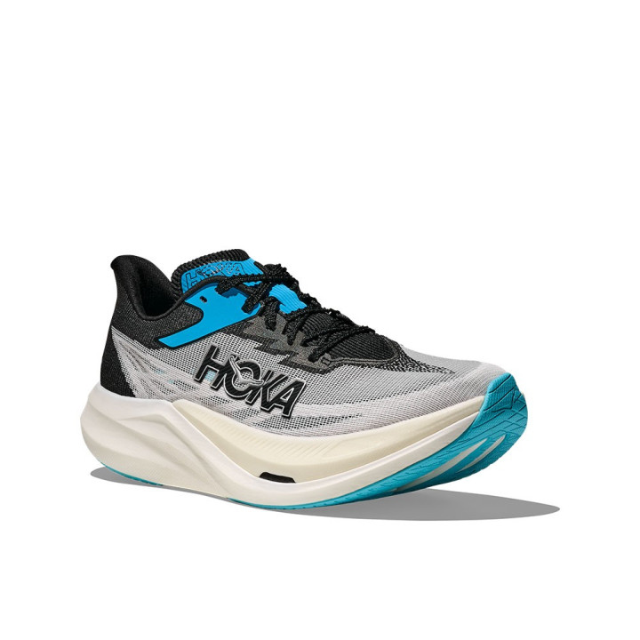 Hoka Rocket X 3 Bianco Nero - Scarpe Running Uomo