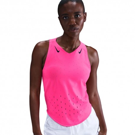 Nike Canotta Running Aeroswift Hyper Rosa Nero Donna