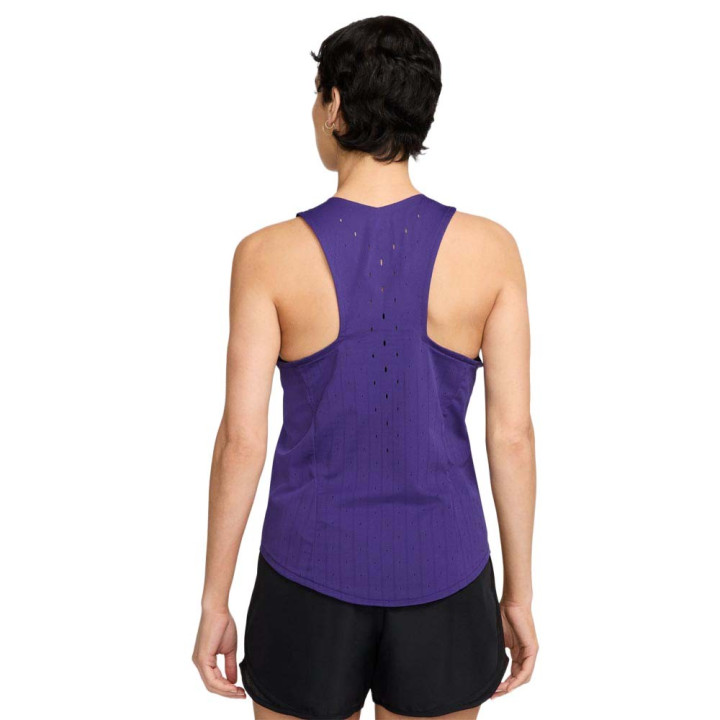 Nike Canotta Running Aeroswift Court Purple Bianco Donna