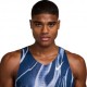 Nike Canotta Running Aeroswift Aop Coastal Blue Uomo