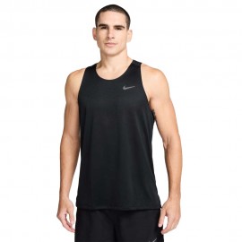 Nike Canotta Running Stride Nero Argento Uomo