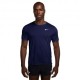 Nike T-Shirt Running Miler Breathe Blue Void Argento Uomo