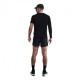 Nike T-Shirt Running Miler Breathe Nero Argento Uomo