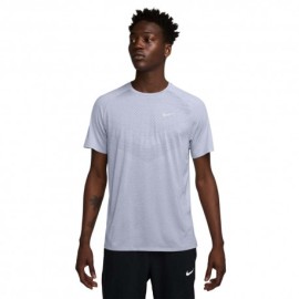 Nike T-Shirt Running Stride Ghost Argento Uomo