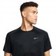 Nike T-Shirt Running Stride Nero Argento Uomo