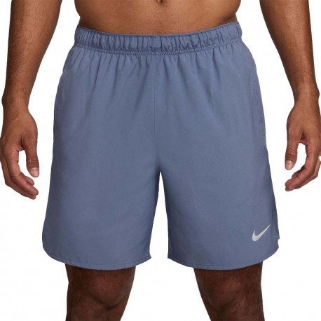 Nike Pantaloncini Running Challenger Indigo Argento Uomo