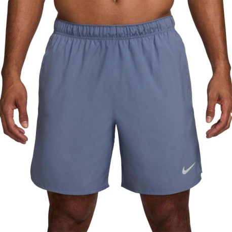 Nike Pantaloncini Running Challenger Indigo Argento Uomo
