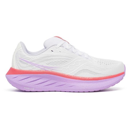 Saucony Ride 18 Bianco Coral - Scarpe Running Donna