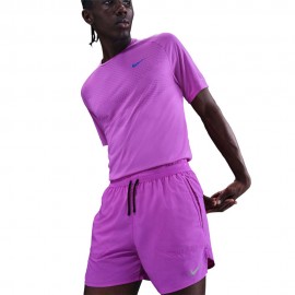 Nike Pantaloncini Running Stride Purple Nero Uomo