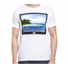 Sundek T-Shirt Stampa Foto Bianco