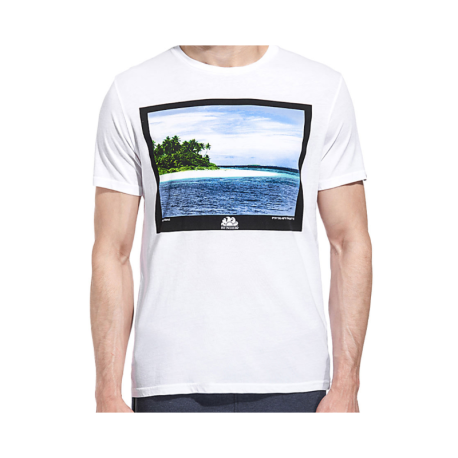 Sundek T-Shirt Stampa Foto Bianco