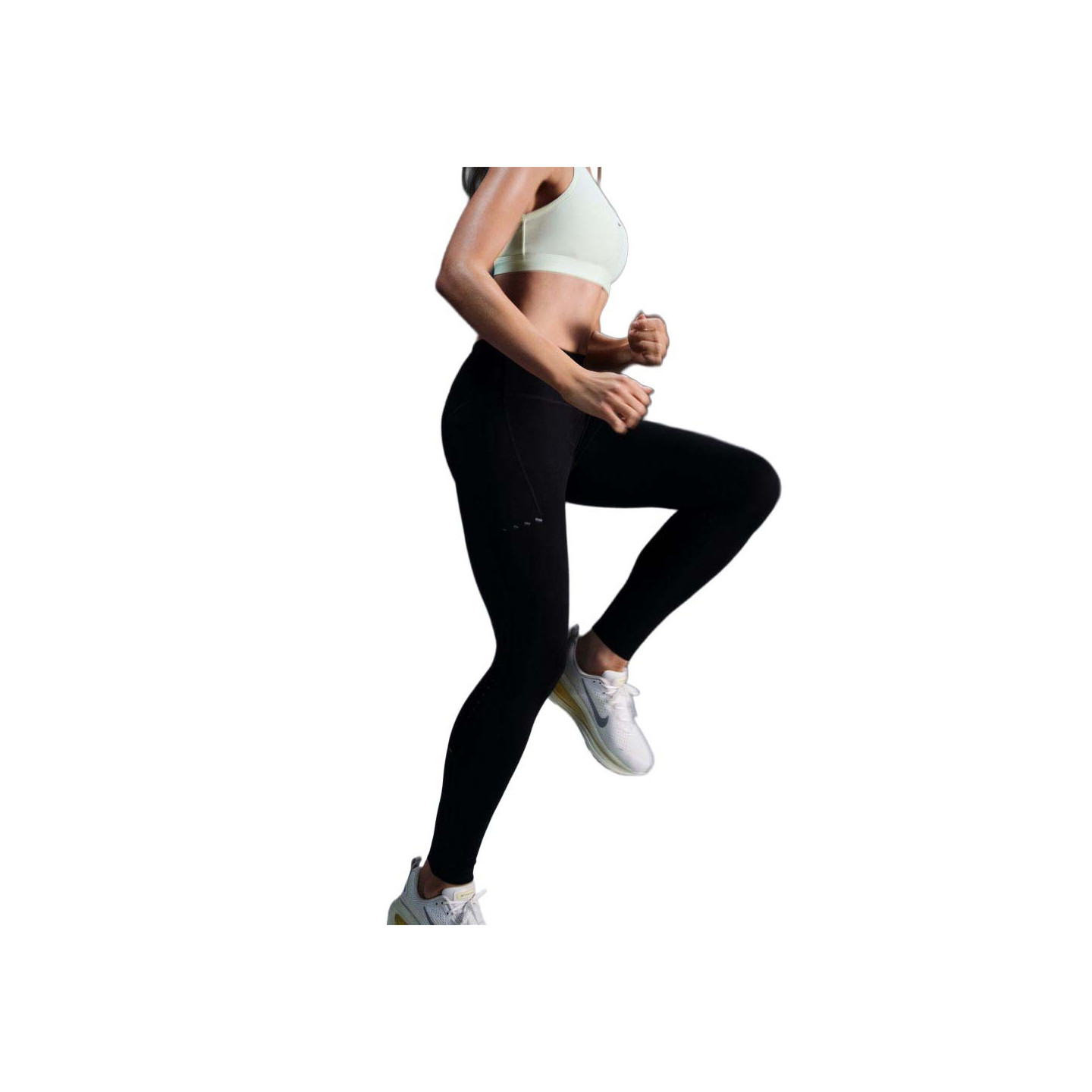 Nike Donna Nero Swift - Leggings - Taglia 40 - Jersey Di Cotone - Immagine 2