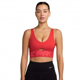 Nike Pro Indy Plunge Reggiseno Sportivo Rosso Donna