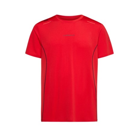 La Sportiva T-Shirt Trail Running Tracer Mountain Rosso Redwood Uomo