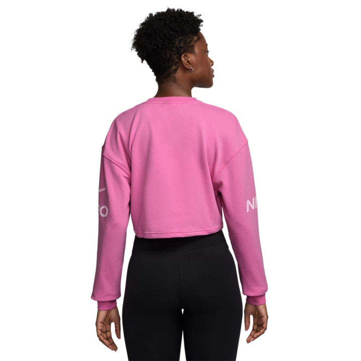 Nike Pro Felpa Palestra Giro Rosa Donna