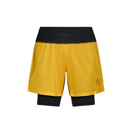 La Sportiva Short Trail Running Ultra Distance Giallo Nero Uomo