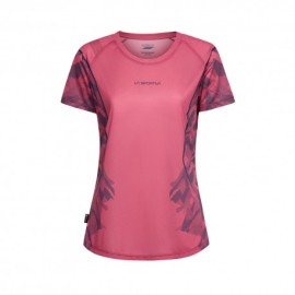 La Sportiva T-Shirt Trail Running Pacer Rosebay Night Sky Donna