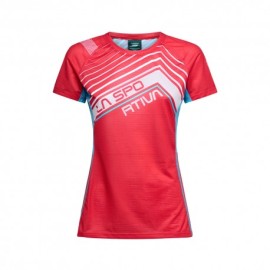 La Sportiva T-Shirt Trail Running Wave Hibiscus Malibu Blue Donna