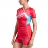 La Sportiva T-Shirt Trail Running Wave Hibiscus Malibu Blue Donna