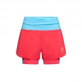 La Sportiva Short Trail Running Ultra Distance Hibiscus Bianco Donna