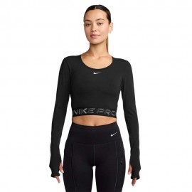 Nike Pro Maglia Palestra Sculpt Nero Donna