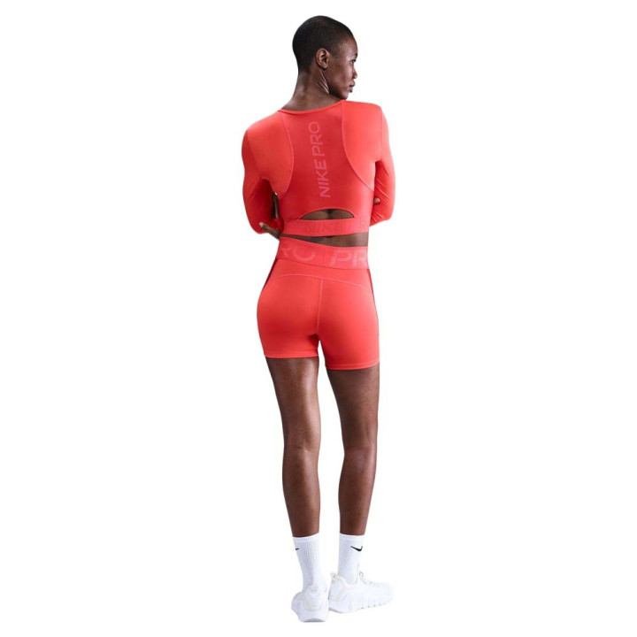 Nike Pro Maglia Palestra Sculpt Rosso Donna