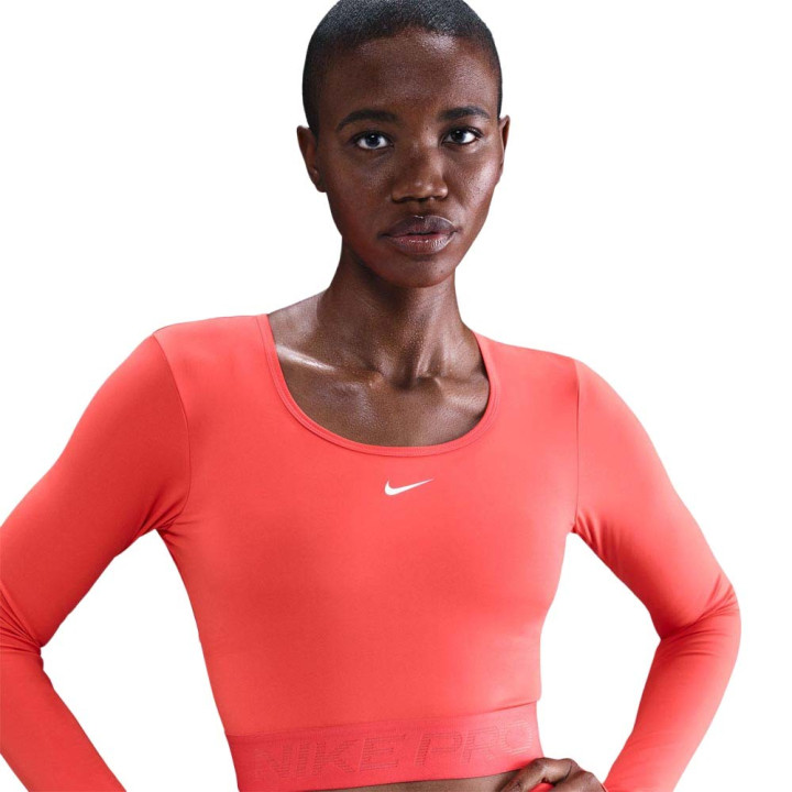 Nike Pro Maglia Palestra Sculpt Rosso Donna