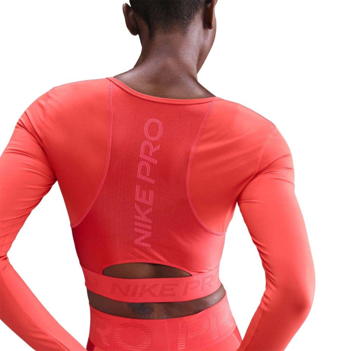 Nike Pro Maglia Palestra Sculpt Rosso Donna