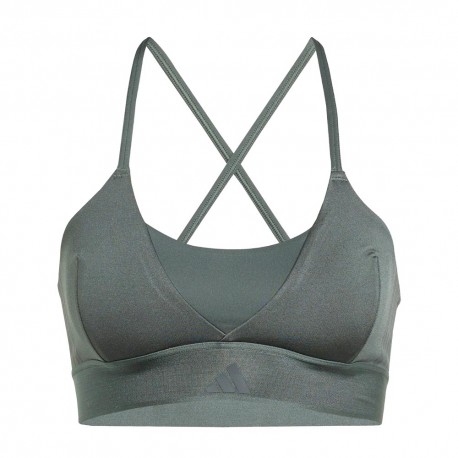 ADIDAS Hyperglam Shine Reggiseno Sportivo Verde Donna