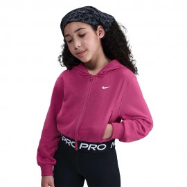Nike Pro Felpa Palestra Fuxia Bambina