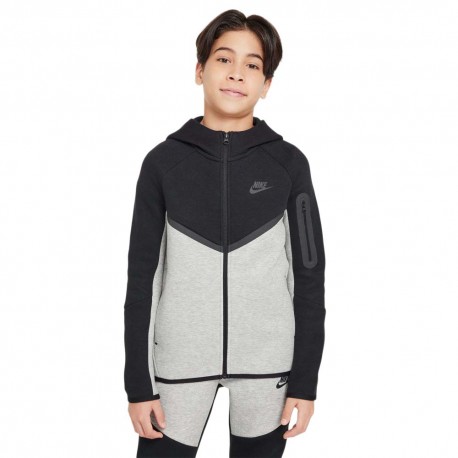 Nike Sportswear Tech Felpa Palestra Grigio Bambino