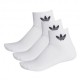 ADIDAS Originals Calza Quarter Tris Pack Bianco
